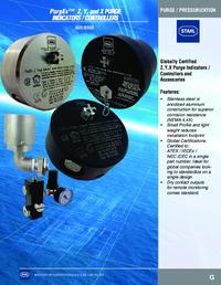 Thumbnail of document Data Sheet - PurgEx™ Z, Y, & X Purge Indicators/Controllers